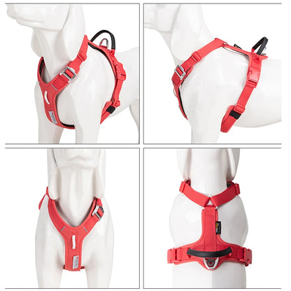 SMALL COMBINATION Pet Harness No Pull Nylon Reflective Dog Harness Adjustable Comfortable Control Walking Running Accessories