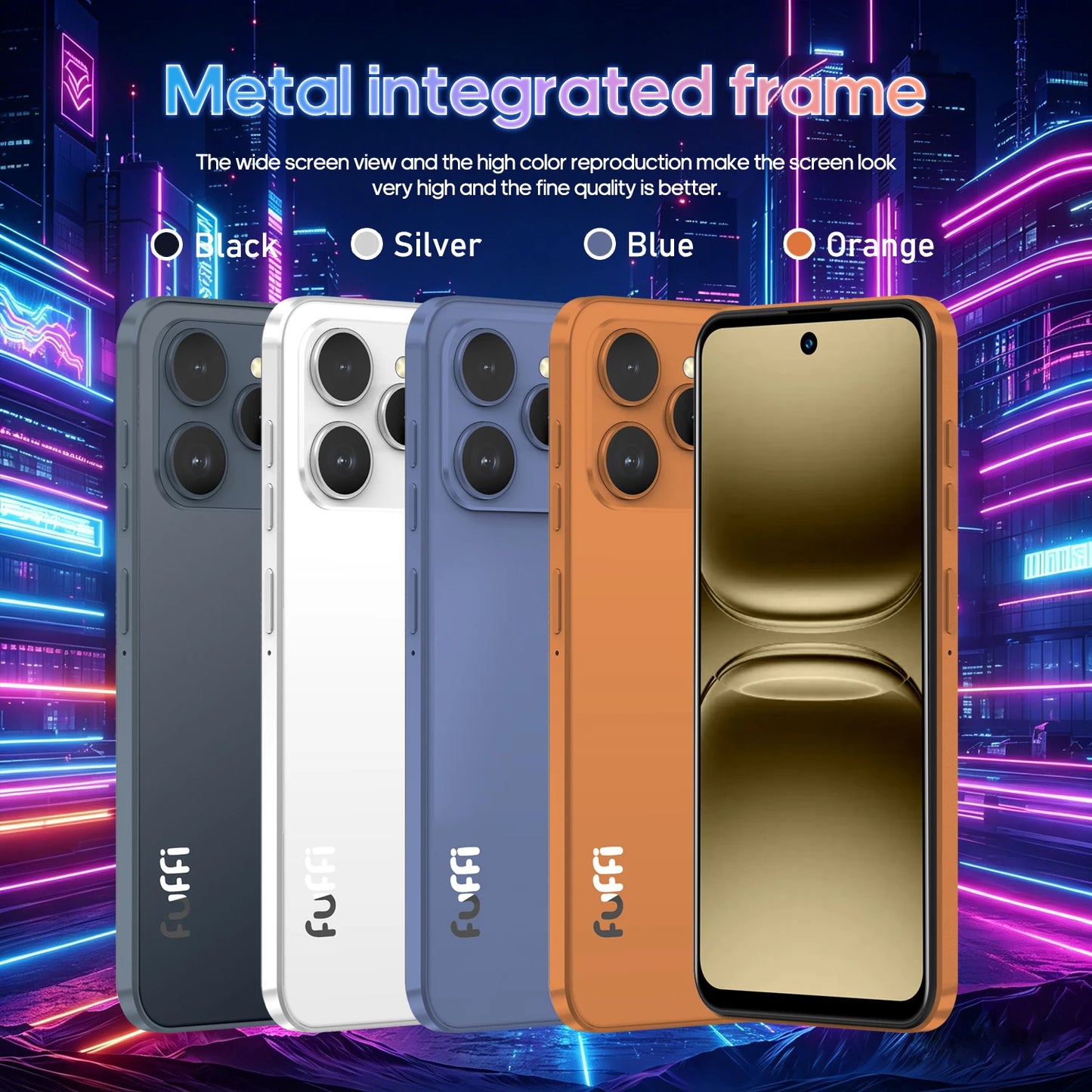 FUFFI M17 Pro Smartphone Android 6G RAM 128GB ROM 6.56 Inch Cellphone 720x1612HD 24+48MP 5800mAh Battery 4G Network Mobile Phone