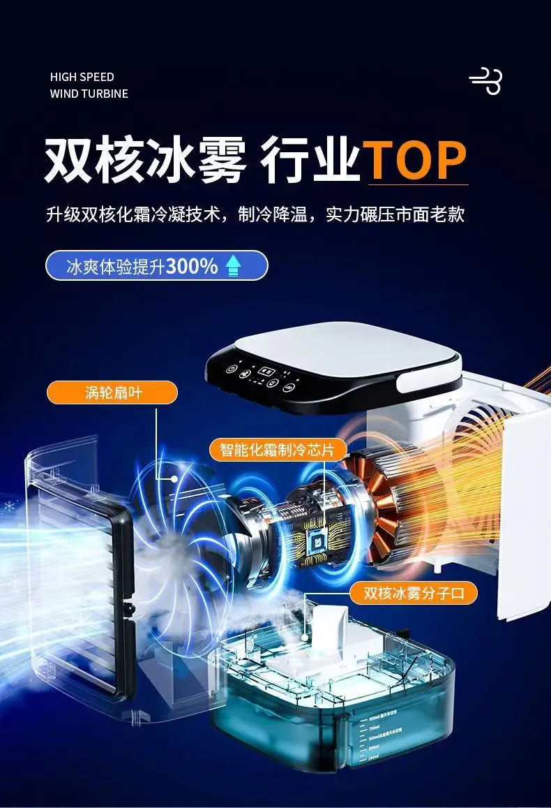 Super strong fan dormitory mini electric fan office small mobile air cooler