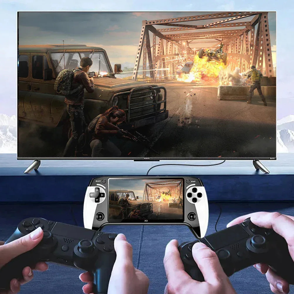 X9 Handheld Video Game Console With 3000 Games 5.5inch Screen Retro Video Game Player Built in 9 Emulators Support NES GBA GBC