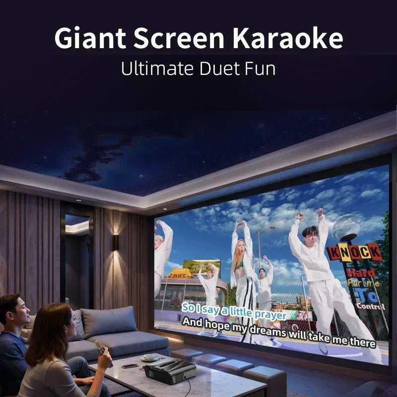 Smart 2K 4K Full HD 1080P Portable Projector Auto Focus Android WiFi Home Cinema Outdoor Game Video Beam Karaoke Projector