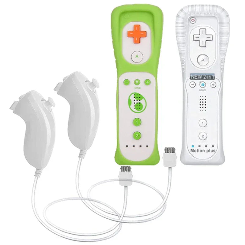 a Whole Set Remote Controller with Nunchuck Controller for  Wii Games Control for Wii Console Wireless Gamepad with Motion Plus