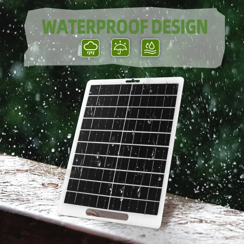 Solar Panel 10W With USB Waterproof Outdoor Hiking And Camping Portable Battery Mobile Phone Charging Bank Charging Panel 6V