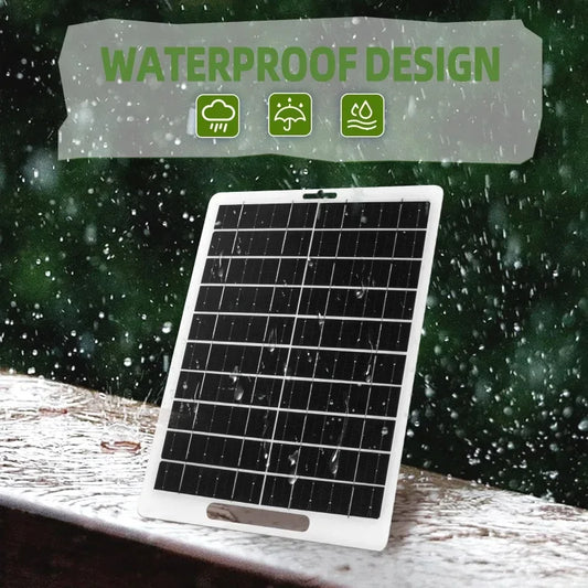Solar Panel 10W With USB Waterproof Outdoor Hiking And Camping Portable Battery Mobile Phone Charging Bank Charging Panel 6V