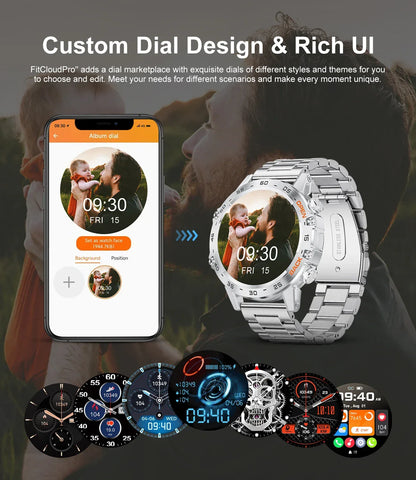 LIGE 2025 ECG+PPG Smart Watch Men 466*466 AMOLED Screen Heart Rate Blood Pressure Body Fat Monitor Bluetooth Call NFC Smartwatch