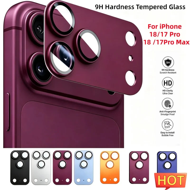 3/2/1 Pcs Matte Protective Film For iPhone 18 17 Pro Max 18 Pro Lens Full Coverage Ultra-Thin Camera Protector Drop Metal Frame
