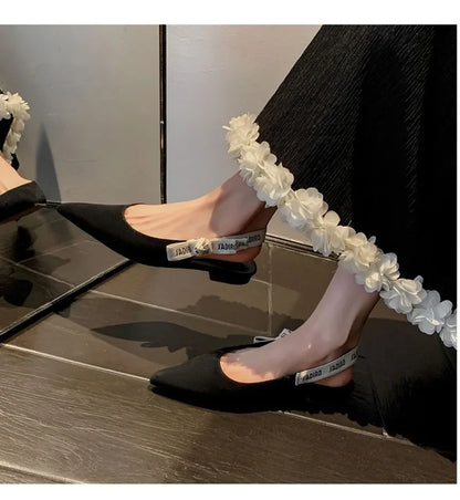 2025 New Fashionable Pointed-toe Buckle Solid Color High-heeled Sandals for Women in Spring and summer  Luxury Shoes