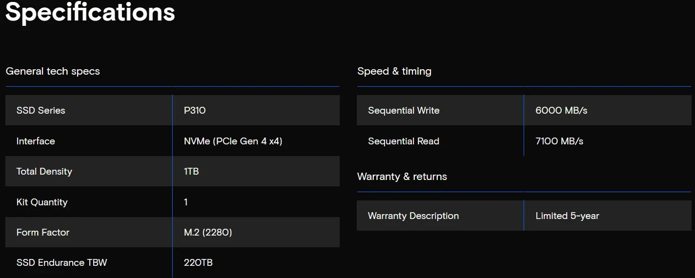 Crucial P3 Plus 1TB 2TB PCIe Gen4 NVMe M.2 SSD Internal Hard Drive(OEM Package)&Crucial NVME 2280 P310 1TB  SSD&Crucial T500 1TB