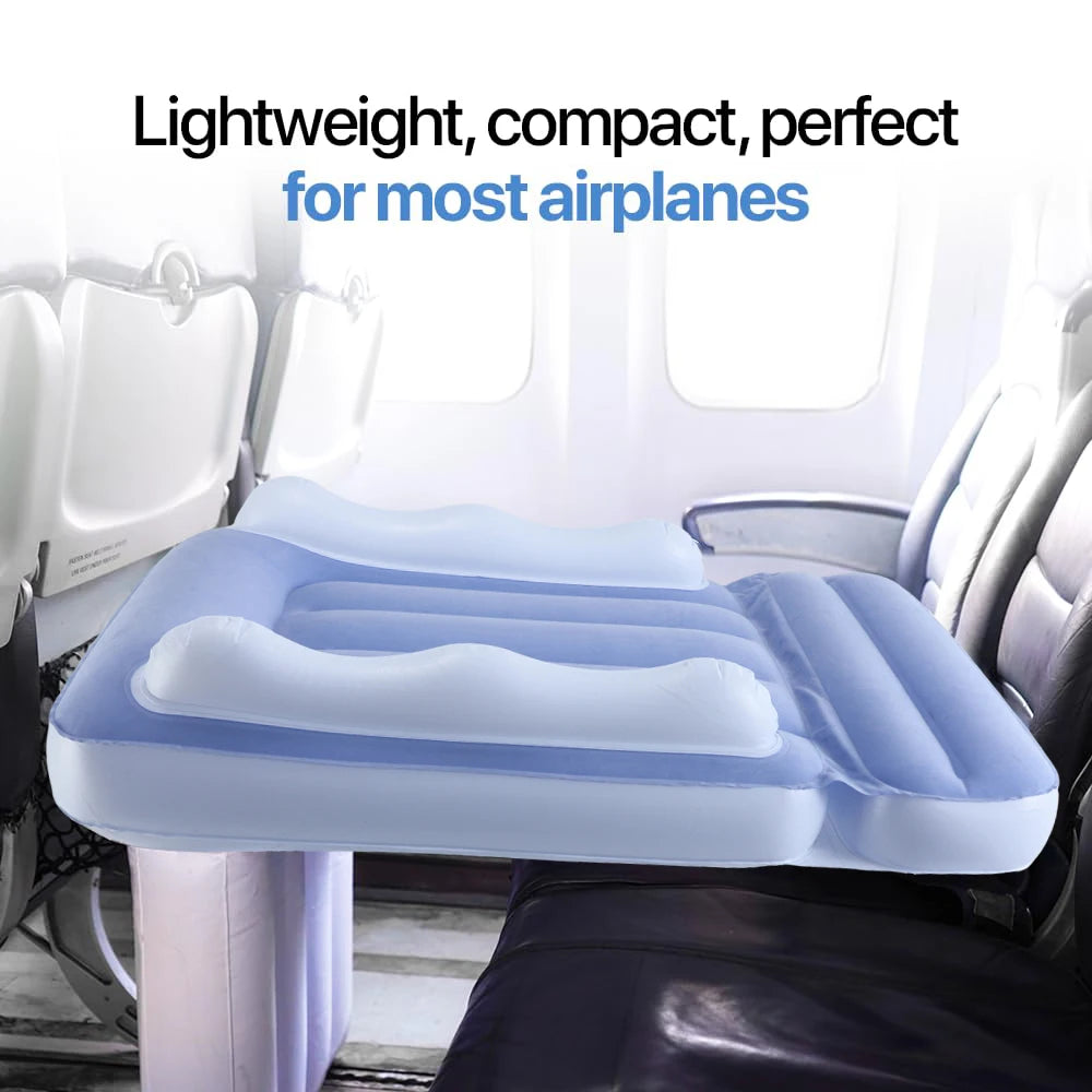 Inflatable Toddler Airplane Bed - Inflatable Kids Air Plane Bed Airplane Seat Extender for Toddlers Flight Sleep