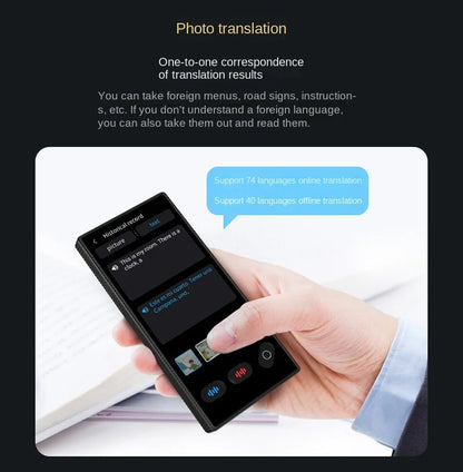 Portable S35 Translator Device Big Screen 148 Languages Voice Tradutor Intelligent Real-time Translating Offline Translation