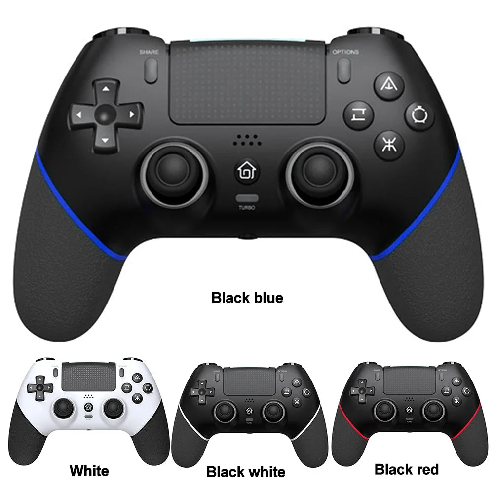 Wireless Gaming Controller 6 Axis Gyro Bluetooth Console Controller Macros Turbo Dual Vibration Hall Effect Joystick for PS4