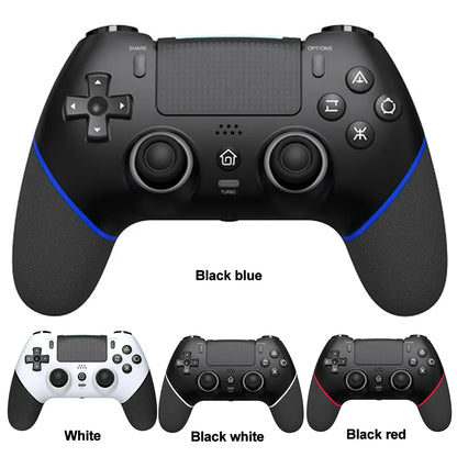 Wireless Gaming Controller 6 Axis Gyro Bluetooth Console Controller Macros Turbo Dual Vibration Hall Effect Joystick for PS4