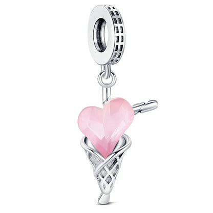 Elegant Mother's Day gifts For mom Ballet Pendant Fit Original Bracelet Diy Jewelry Fine Perfect Heart Rainbow Charm Daily Wear