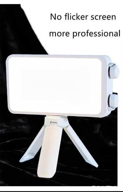 40W Handheld Fill Light Portable Pocket Selfie Light Outdoor Photography LED Soft Light Beauty Light with Fan Camera Top Light