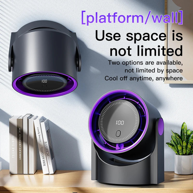 Mini Desktop Circulating Fan 4 Speed Wind Control Electric High-speed Fan USB Rechargeable Mini Circulating Cooling Fan