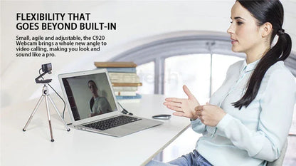Logitech C920e HD Pro Webcam Widescreen Video Chat Recording USB Smart 1080p Web Camera For Computer C920 Upgrade Version CMOS
