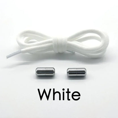 1 Pair Elastic Shoe Laces Semicircle No Tie Shoelaces for Kids and Adult Sneakers Shoelace Quick Lazy Metal Lock Laces Shoe Rope
