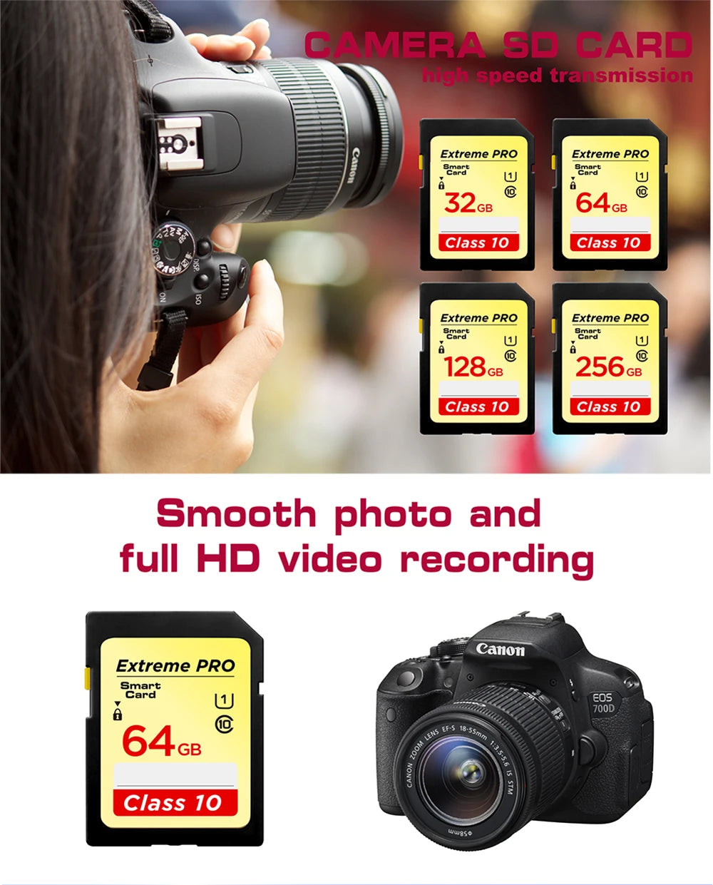 SD Card Class10 Flash Memory Card 8GB 16GB 32GB 64GB 128GB Camera Card 32 gb flash drive slr sd 64 gb Free Shipping