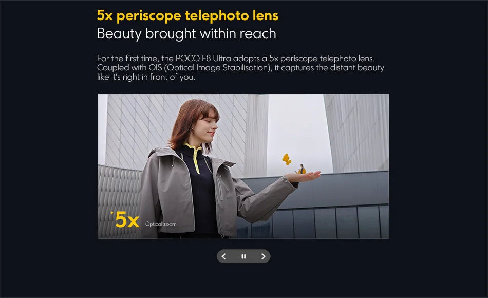 Global Version POCO F8 Ultra NFC 50MP camera 6.9" 120Hz display 6500mAh battery Smartphone Snapdragon 8 Elite Gen 5