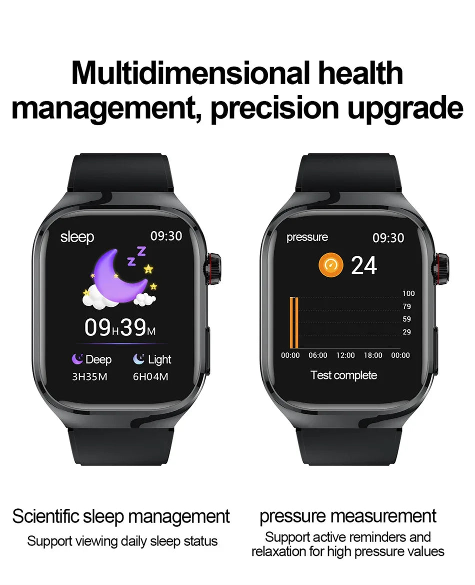2026 New Professional-Grade Smart Watch Men ECG+PPG Uric Acid Body Fat Health Analysis IP68 Waterproof AMOLED Smartwatch Women