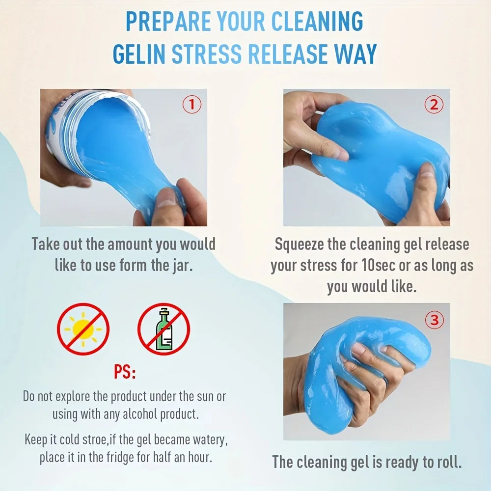 Multi Functional Cleaning Gel for Car Suitable Interior Cleaning Keyboard Air Vent Slime Car Interior Fittings Cleaning Tools