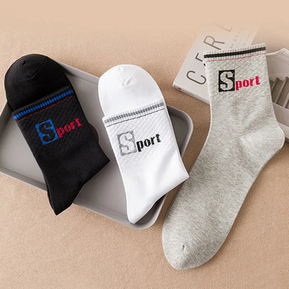 3 Pairs/Pack Big Large Socks EU 47,48,49 Sports Mid Socks Men's Plus Size Combed Cotton Compression Socks Meias Calcetines Male