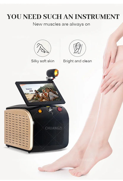 4000W Ice Point Painless 808nm laser Permanent Hair Removal Device 4 Wavelength Semiconductor Laser Full Body Custo