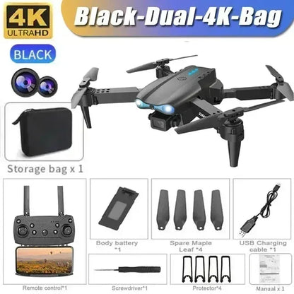 New E99Pro RC Drone 4K Professinal With 1080P Wide Angle HD Camera Foldable Helicopter WIFI FPV Height Hold Gift Toy ﻿