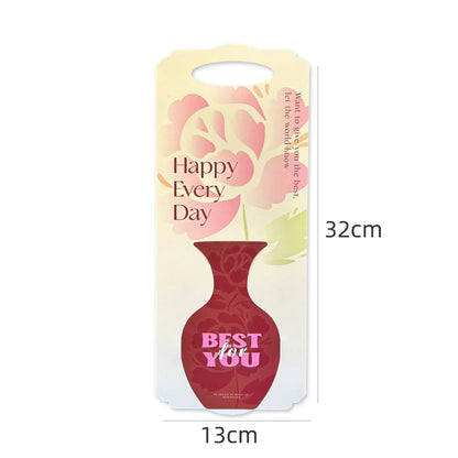 10Pcs Mother's Day Flower Box Creative Vase Shape Single Bouquet Flower Arrangement Handbag Valentine's Day Wedding Gifts Decor
