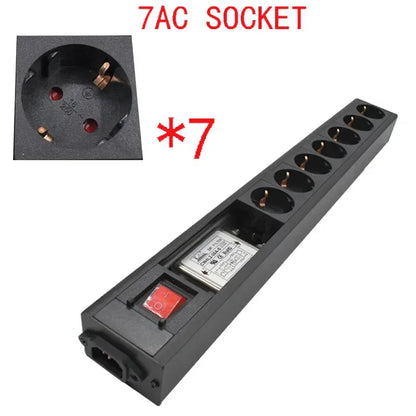 Audio Noise AC Power Filter Power Conditioner Power Purifier with EU Outlets Power Strip 16A 4000W
