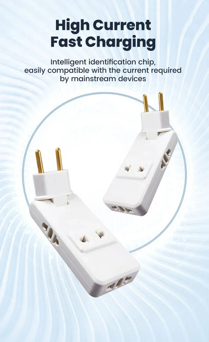 Protable Travel Power Converter Wall Outlet Plug Adaptors 4 in 1 EU 4.8MM Extension Chargers Adapter 180° Rotation Plug Adapter