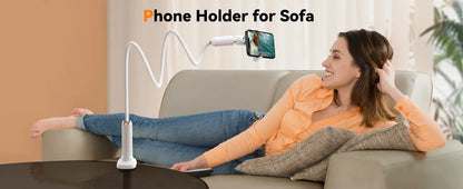 Oatsbasf Gooseneck Tablet Stand Holder Phone Stand Holder with Adjustable Flexible Long Arm for Bed Lazy Bracket 4.7-13" Device