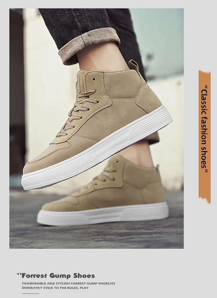 Brand Men's Vulcanzed Shoes Platform High Top Man Sneakers Lightweight Male Running Shoes Breathable Comfort Casual Sport Shoes