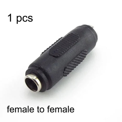 5.5*2.1mm / 5.5x2.1 mm DC double male to male Power Socket Connector CCTV female to   female Panel Mounting Jack Adaptor