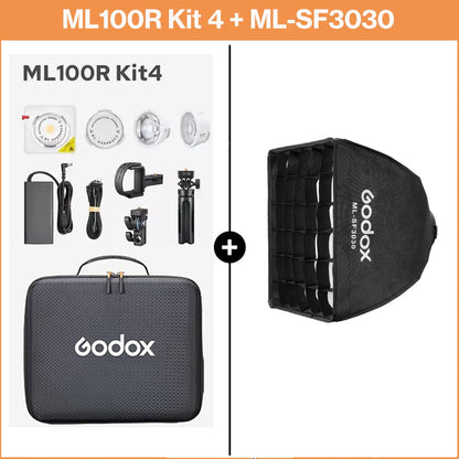 Godox ML100R 110W RGB LED Video Light 2800-6500K 11 FX Effects APP Control Godox Mount for Filmmaking/Live Streaming/Vlog