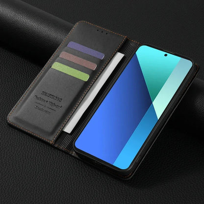Wallet Skin friendly Magnetic Card Slot Flip Leather Case For Xiaomi 14T Poco X7 C75 M7/X6 Pro Redmi 14C 13 A4 Note 14 Pro+ 14S