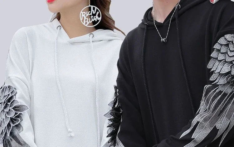 Sweatshirt for Men Hooded Embroidered Male Clothes Hip Hop Hoodies White Sweat Shirt Luxury No Brand Streetwear Autumn Cheap Emo