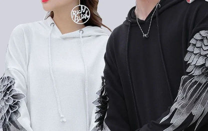 Sweatshirt for Men Hooded Embroidered Male Clothes Hip Hop Hoodies White Sweat Shirt Luxury No Brand Streetwear Autumn Cheap Emo