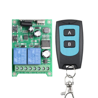 433MHz Wireless DC 12V Remote Control Switch 1CH RF 10A Relay Receiver and 2CH Transmitter For Door Electromagnetic Lock DIY