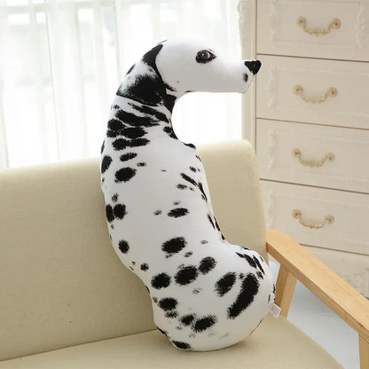3D Cute Bend Dog Pillow 20CM Throw Lifelike Animal Funny Head Cosplay Children Favorite Toy Cushion Christmas Gift