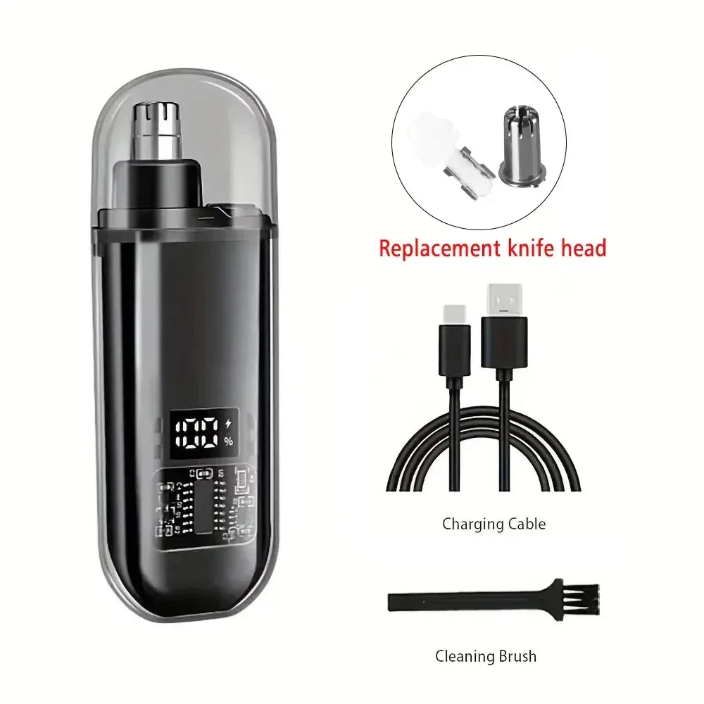 Portable Nose Hair Trimmer Mini Trimmer for Nose Mini Nose and Ear Hair Trimmer Nose Trimmer Rechargeable Trimmer 2-in-1Unisex
