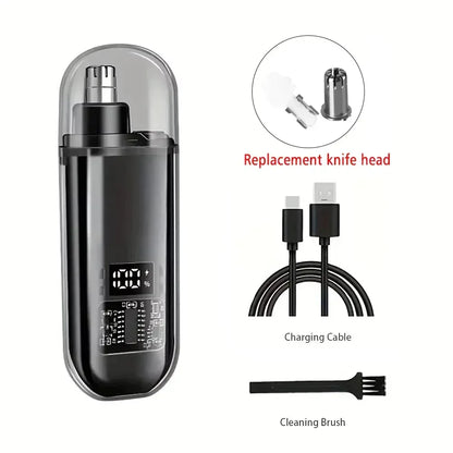 Portable Nose Hair Trimmer Mini Trimmer for Nose Mini Nose and Ear Hair Trimmer Nose Trimmer Rechargeable Trimmer 2-in-1Unisex