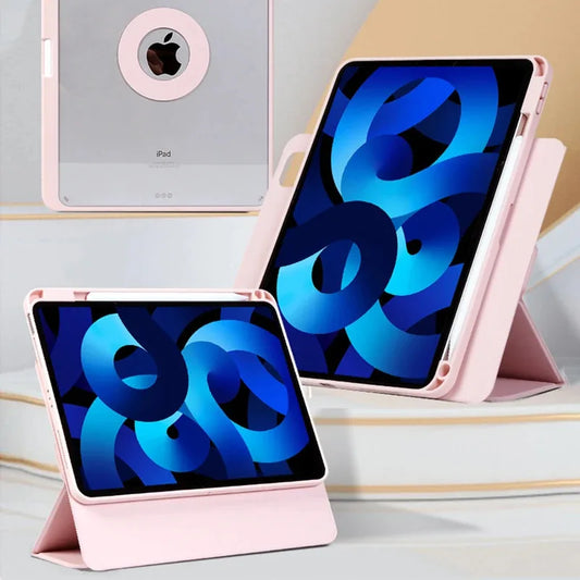 For 2024 iPad Pro11 Case M4 Pro 13" Air 6 4th 5th 12.9 Mini6 10.2 Pro 10.5 8th 9th 10th Magnetic Detachable Rotating Pencil Case