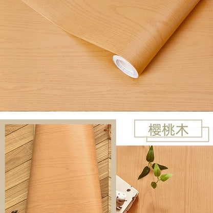 PVC Waterproof Self Adhesive Wallpaper Wall in Rolls Furniture Cabinets Vinyl Decorative Film Wood Grain Stickers For Home Decor