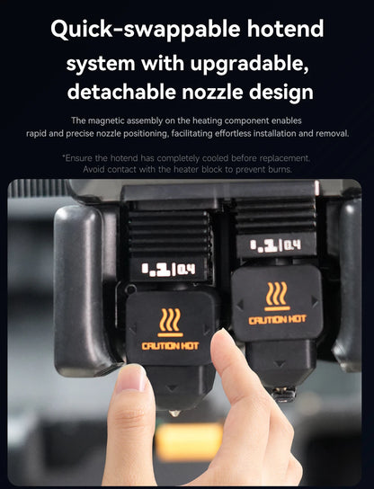 New High Quality H2D H2S H2C Hotend Kit with 0.2/0.4/0.6/0.8mm Hardened steel Nozzle Replace Hotend Kit For Bambu H2D A1/A1mini