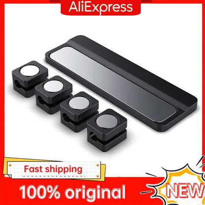 Magnetic Cable Clips Cable Smooth Adjustable Cord Holder Under Desk Cable Management & Pad Wire Keeper Cable Organizer Holder