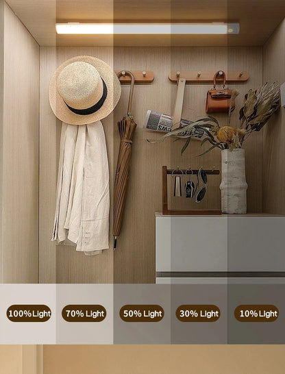 10-50cm LED Motion Sensor Light Night Wireless Lamp USB Battery Rechargeable Wall Under Cabinet For Bedroom Kitchen Lighting