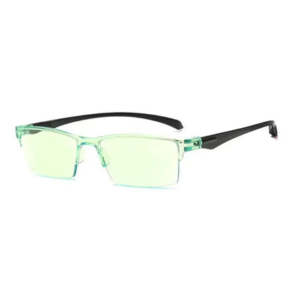 Lunettes de lecture intelligentes à zoom automatique, anti-lumière bleue, autofocus, monture demi-cerclée, vision de près et de loin, pour ordinateur