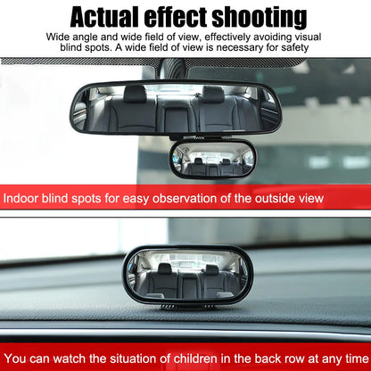 Universal Car Accessories Car Mirror Auxiliary Rear View Mirror Wide Angle Side Rear Mirrors Reverse Blind Spot 360° Adjustable