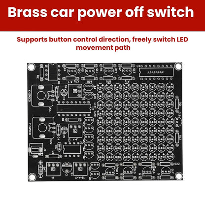 DIY LED Follow Spot Kit DC 4.5-9V Gaming X/Y-Axis Movement Adjustable Speed Running Lights DIY Soldering Kit 81 Indicator Lights